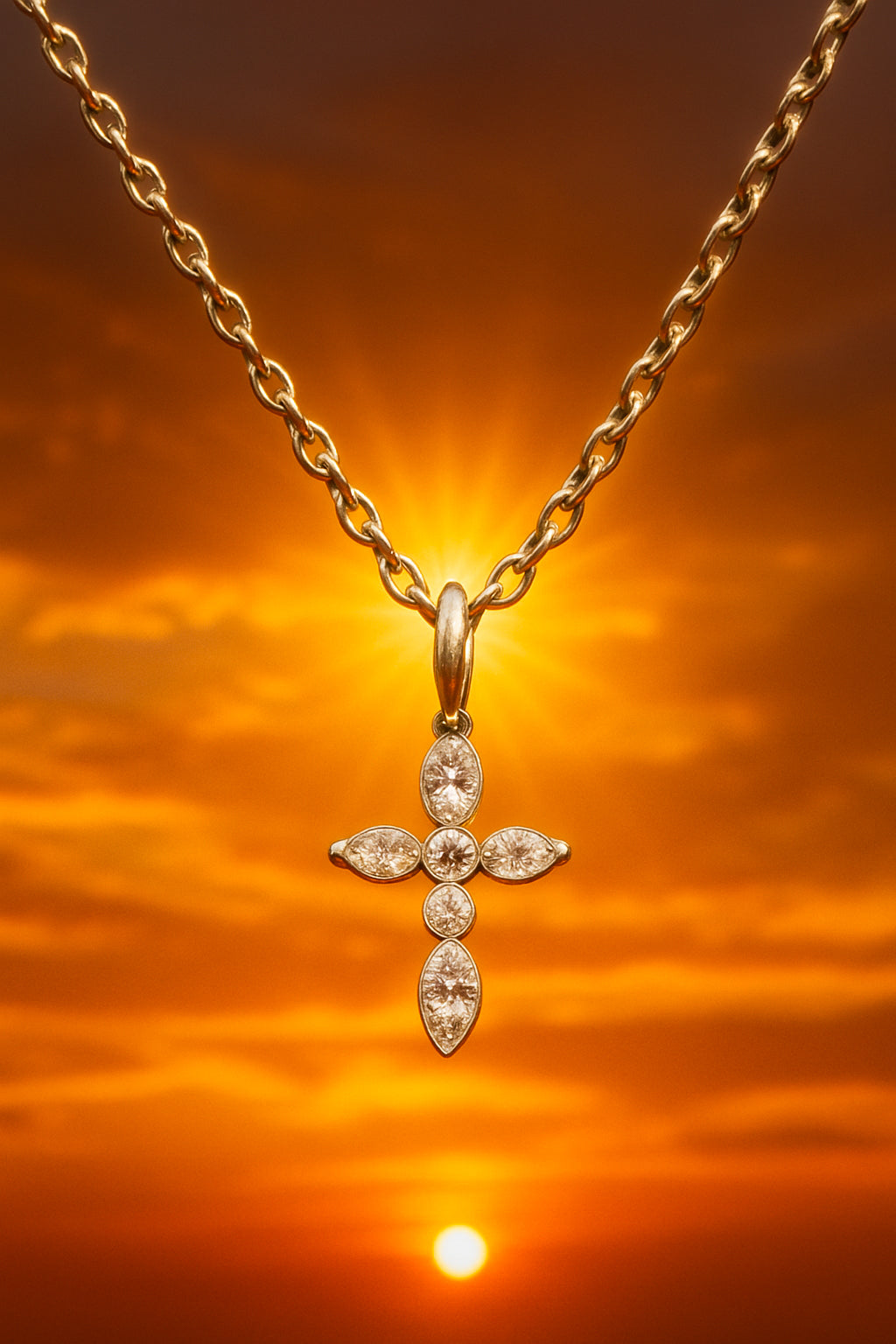 Éclat du Ciel - Collier Croix